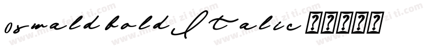 0swald boldItalic字体转换